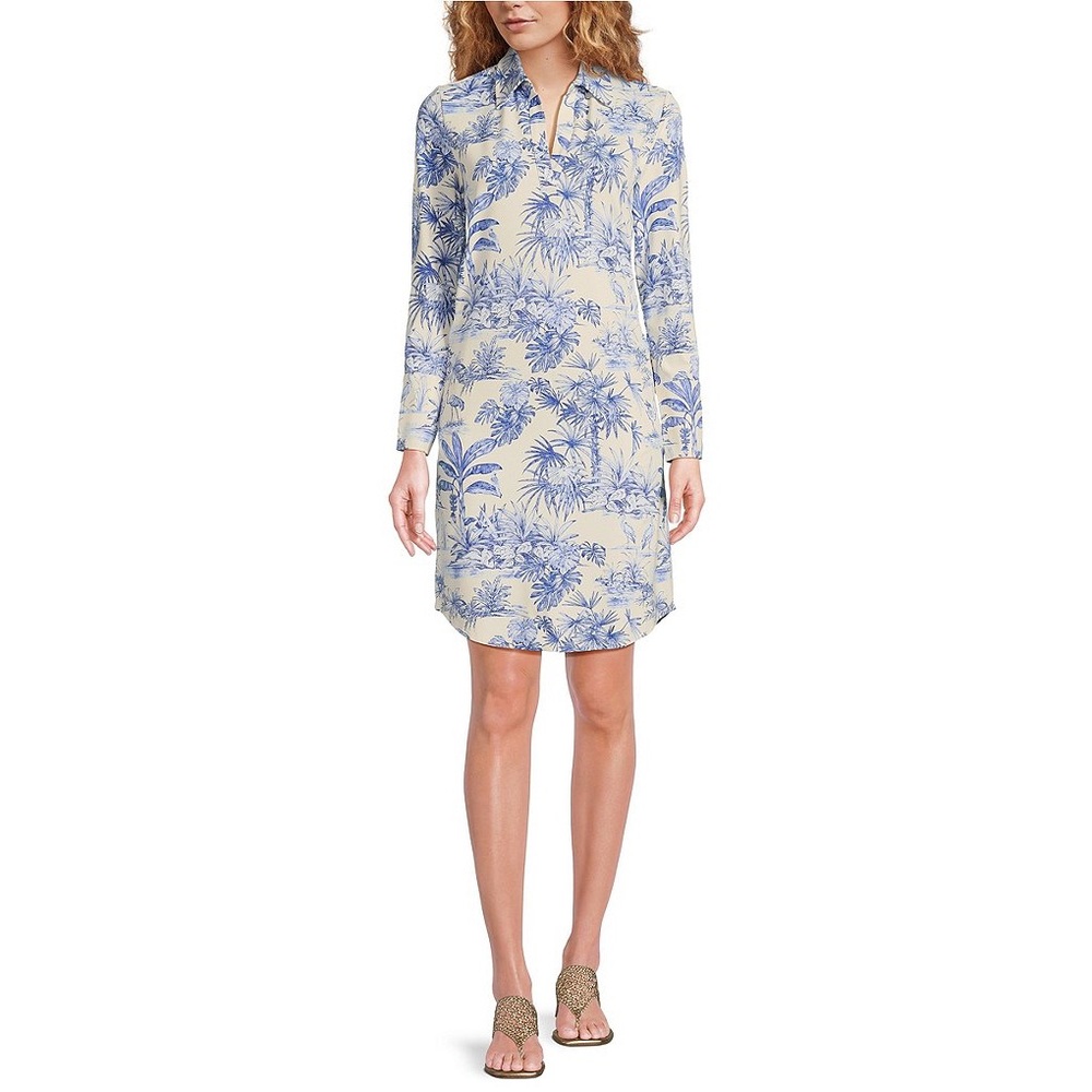 J.McLaughlin
Charlee Knit Catalina Cloth Printed Split V-Neck Long Sleeve Dress